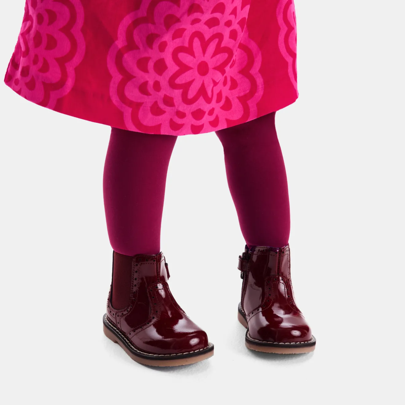 Jacadi Stiefeletten|Schuhe>Baby-Chelsea-Boots aus Lackleder für Mädchen BORDEAUX
