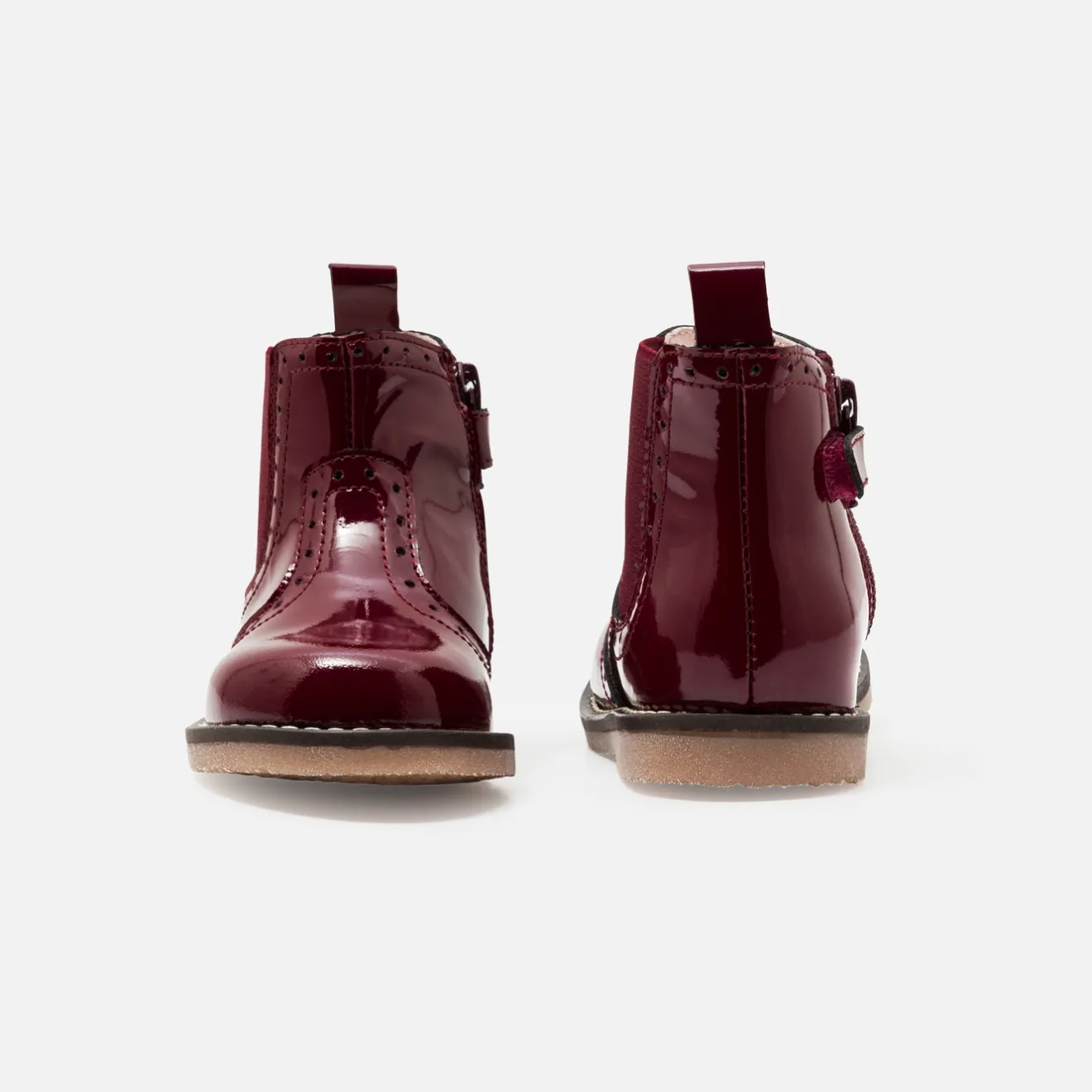 Jacadi Stiefeletten|Schuhe>Baby-Chelsea-Boots aus Lackleder für Mädchen BORDEAUX