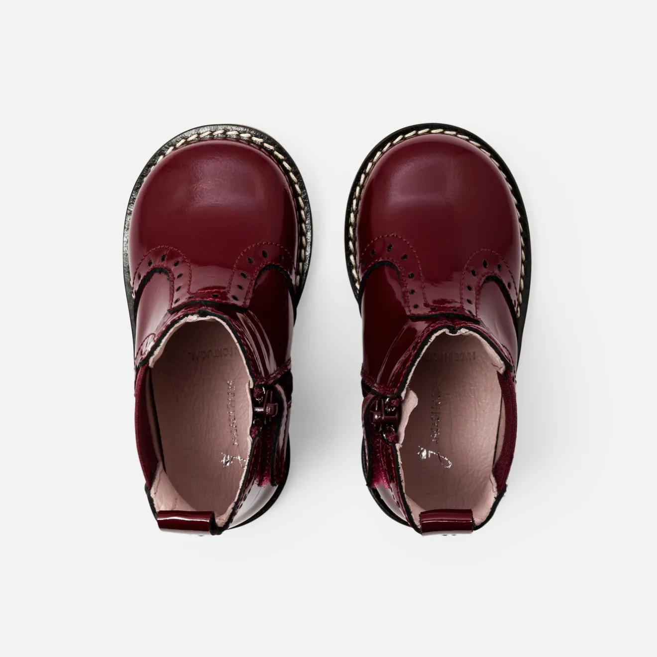 Jacadi Stiefeletten|Schuhe>Baby-Chelsea-Boots aus Lackleder für Mädchen BORDEAUX