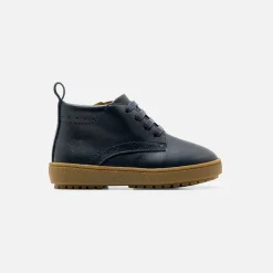 Jacadi Boots>Baby-Halbstiefel für Jungen aus Leder MARINEBLAU JACADI
