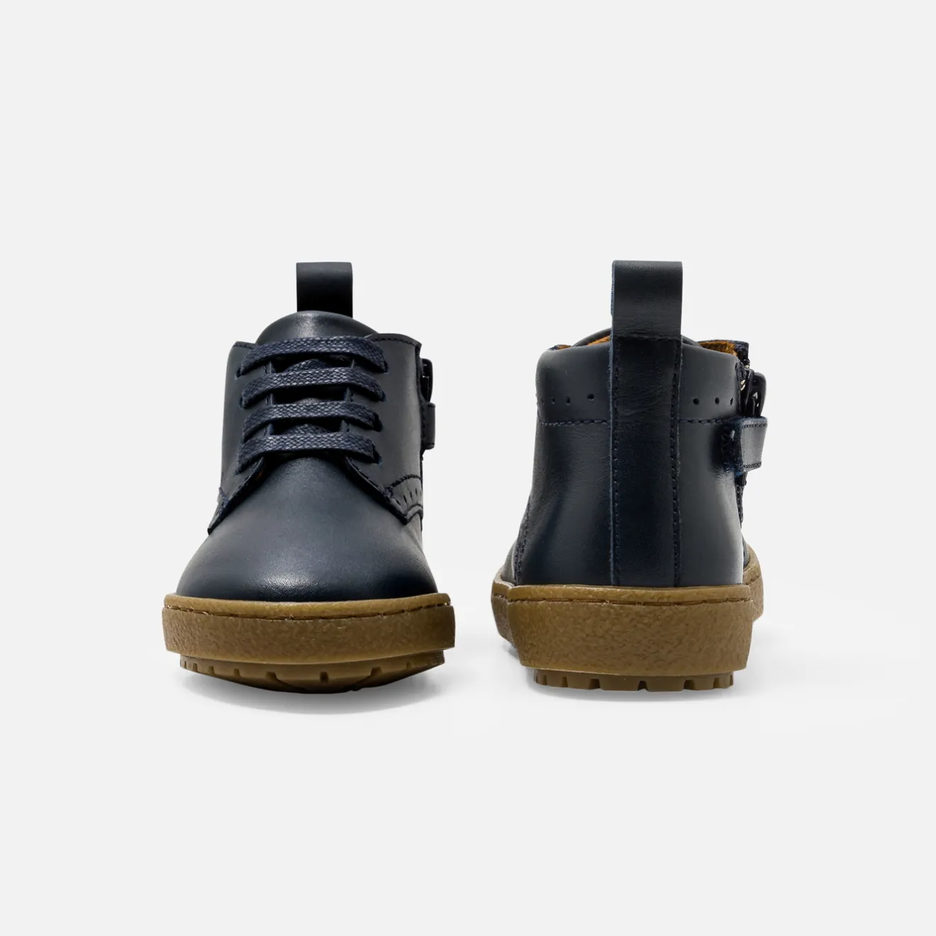 Jacadi Boots>Baby-Halbstiefel für Jungen aus Leder MARINEBLAU JACADI