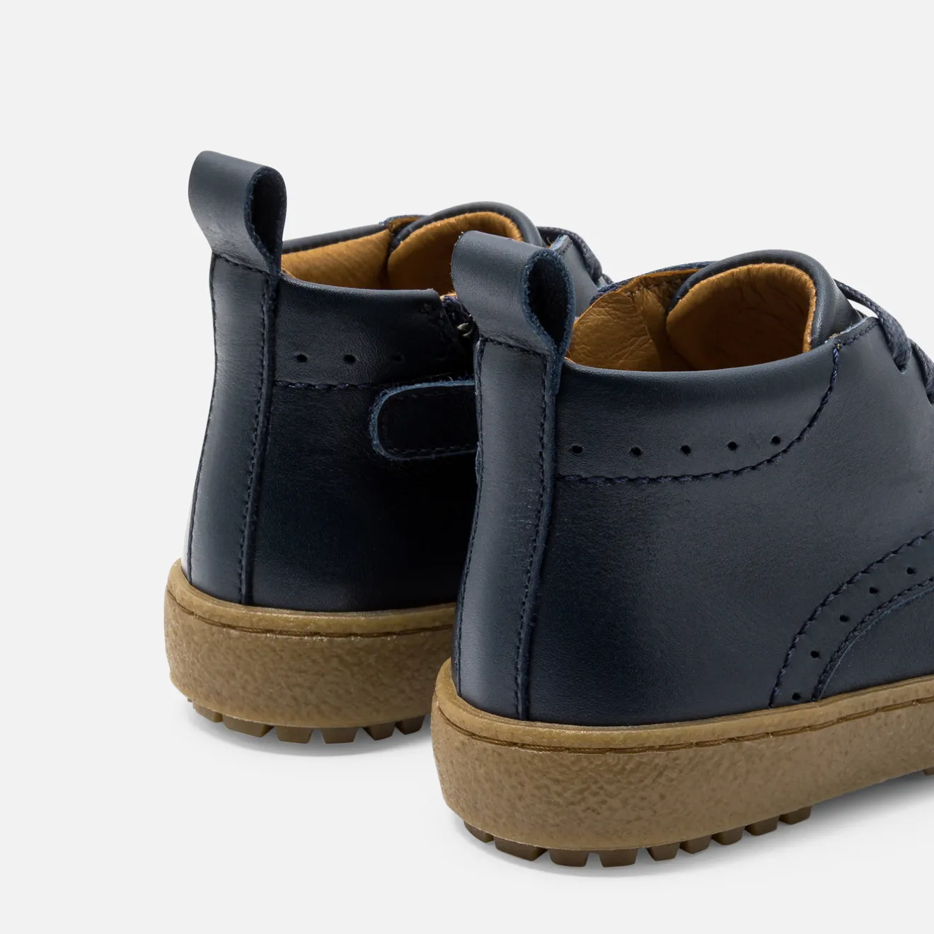Jacadi Boots>Baby-Halbstiefel für Jungen aus Leder MARINEBLAU JACADI