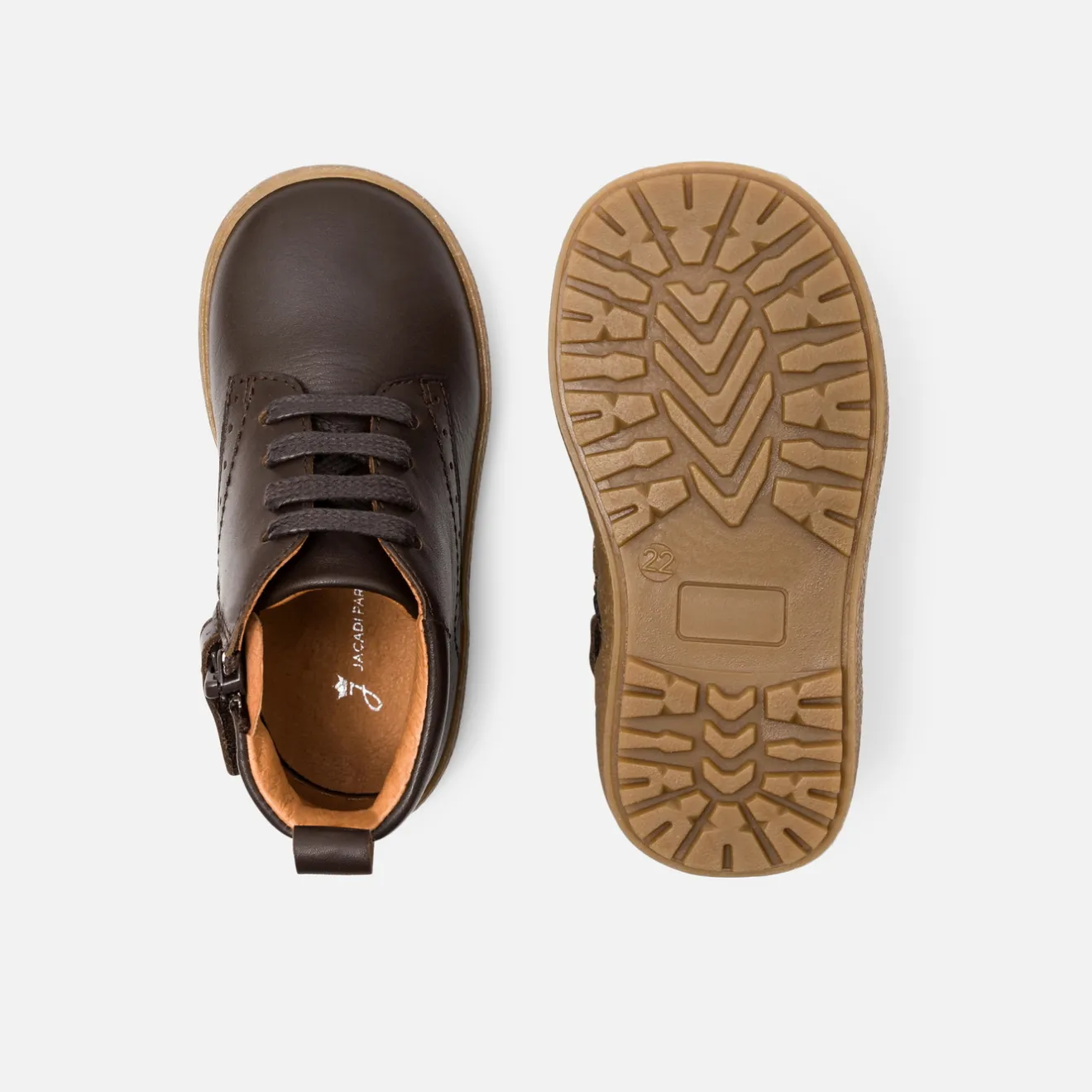 Jacadi Boots>Baby-Halbstiefel für Jungen aus Leder BRAUN