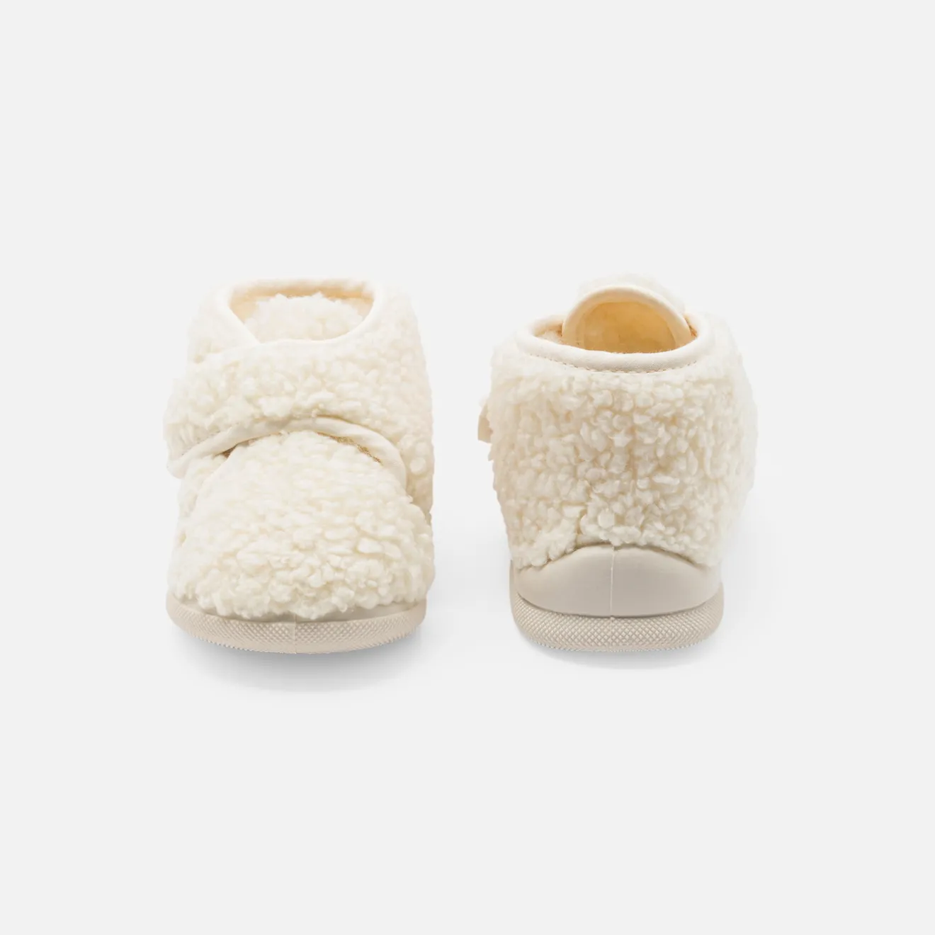 Jacadi Hausschuhe|Hausschuhe>Baby-Hausschuhe aus Sherpa NATURWEISS/BEIGE
