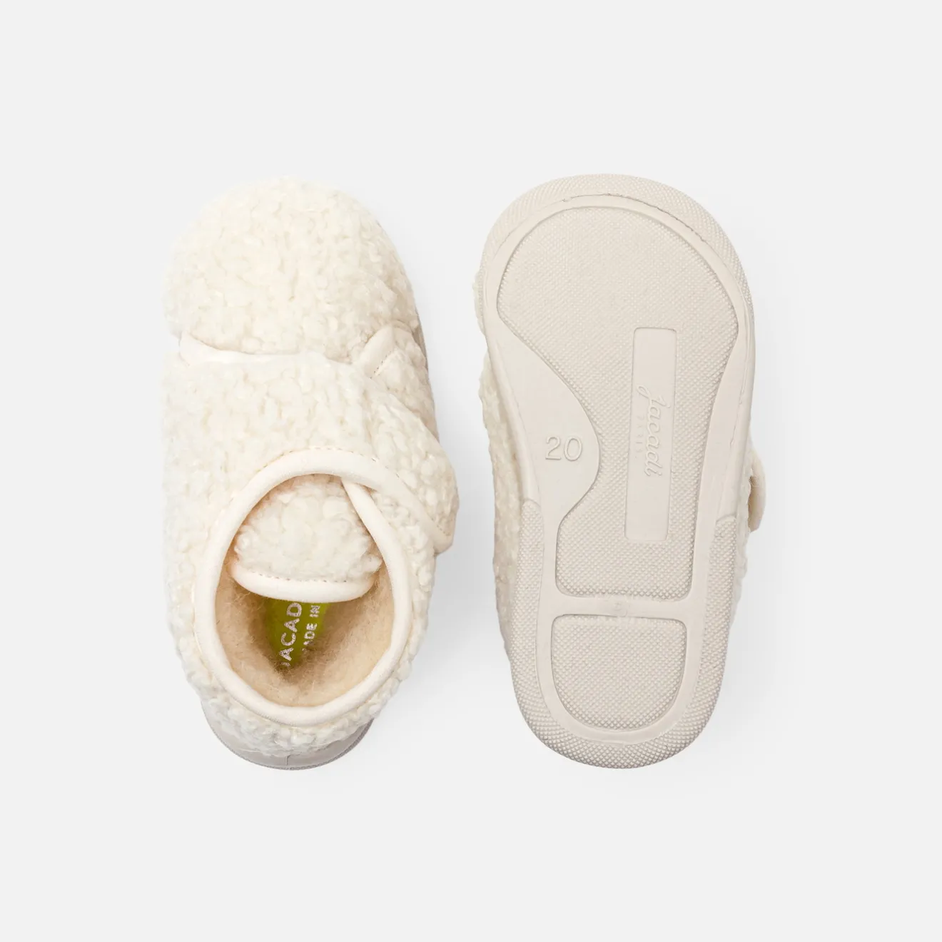 Jacadi Hausschuhe|Hausschuhe>Baby-Hausschuhe aus Sherpa NATURWEISS/BEIGE
