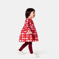 Jacadi Kleider>Babykleid für Mädchen mit langen Ärmeln ROT/MEHRFARBIG
