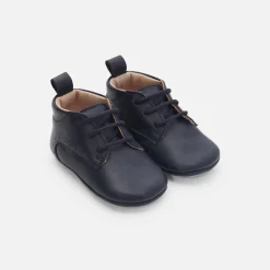 Jacadi Hausschuhe|Lederschühchen>Baby-Krabbelschuhe aus Leder für Jungen MARINEBLAU JACADI
