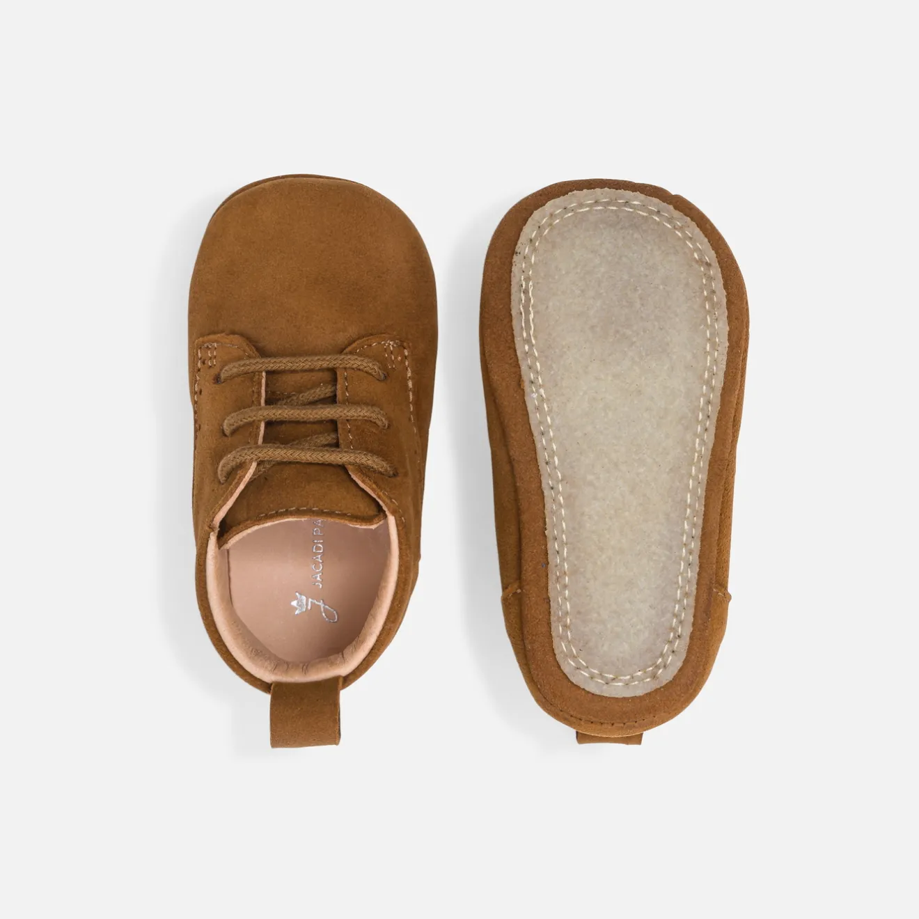 Jacadi Hausschuhe|Lederschühchen>Baby-Krabbelschuhe aus Leder für Jungen NATÜRLICH