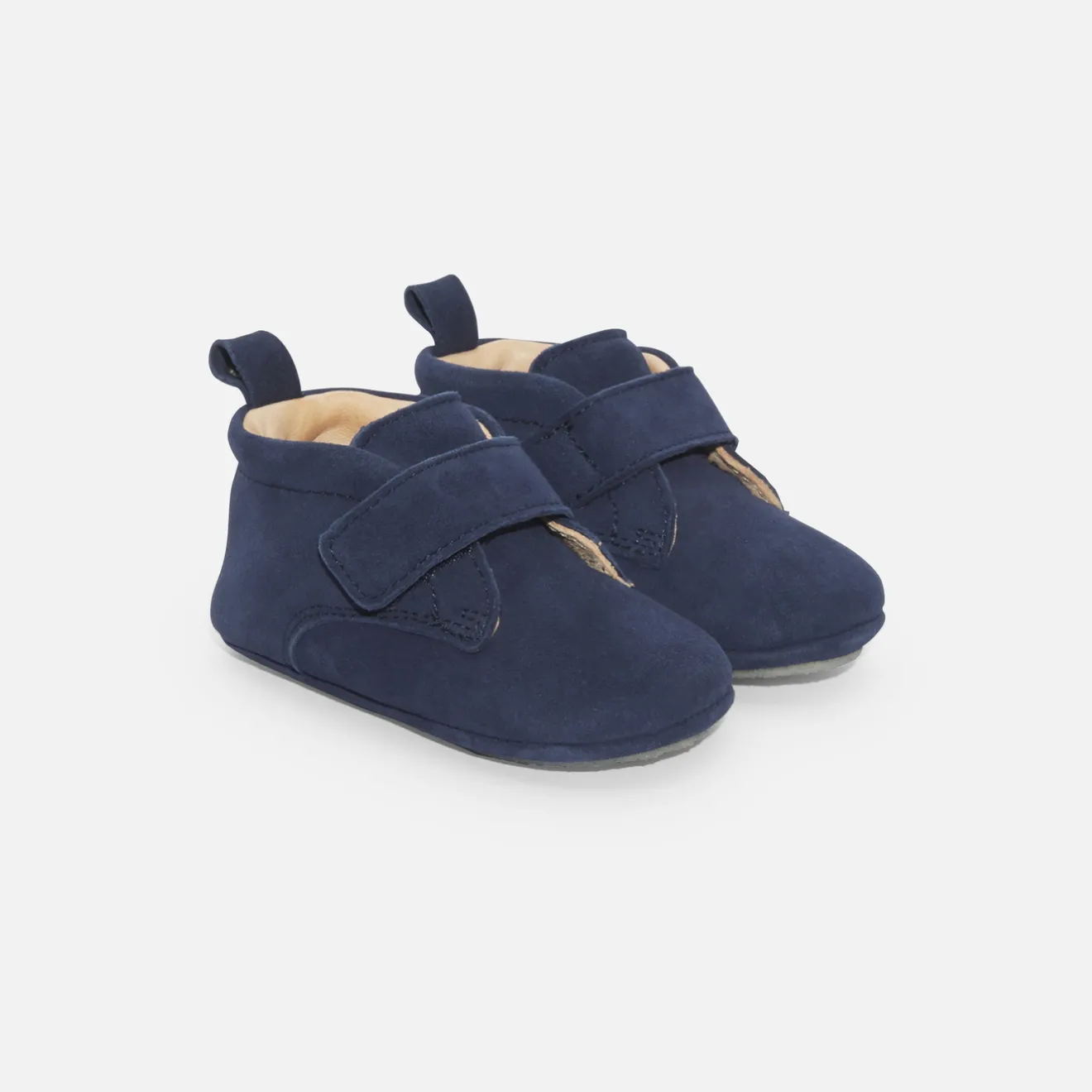 Jacadi Hausschuhe|Lederschühchen>Baby-Krabbelschuhe aus Leder für Jungen BLAU
