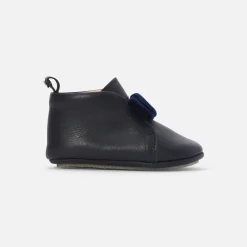 Jacadi Hausschuhe|Lederschühchen>Baby-Krabbelschuhe für Mädchen aus Leder MARINEBLAU JACADI