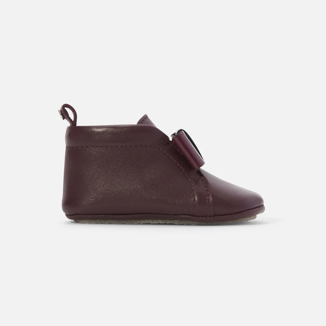 Jacadi Hausschuhe|Lederschühchen>Baby-Krabbelschuhe für Mädchen aus Leder BORDEAUX