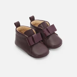 Jacadi Hausschuhe|Lederschühchen>Baby-Krabbelschuhe für Mädchen aus Leder BORDEAUX