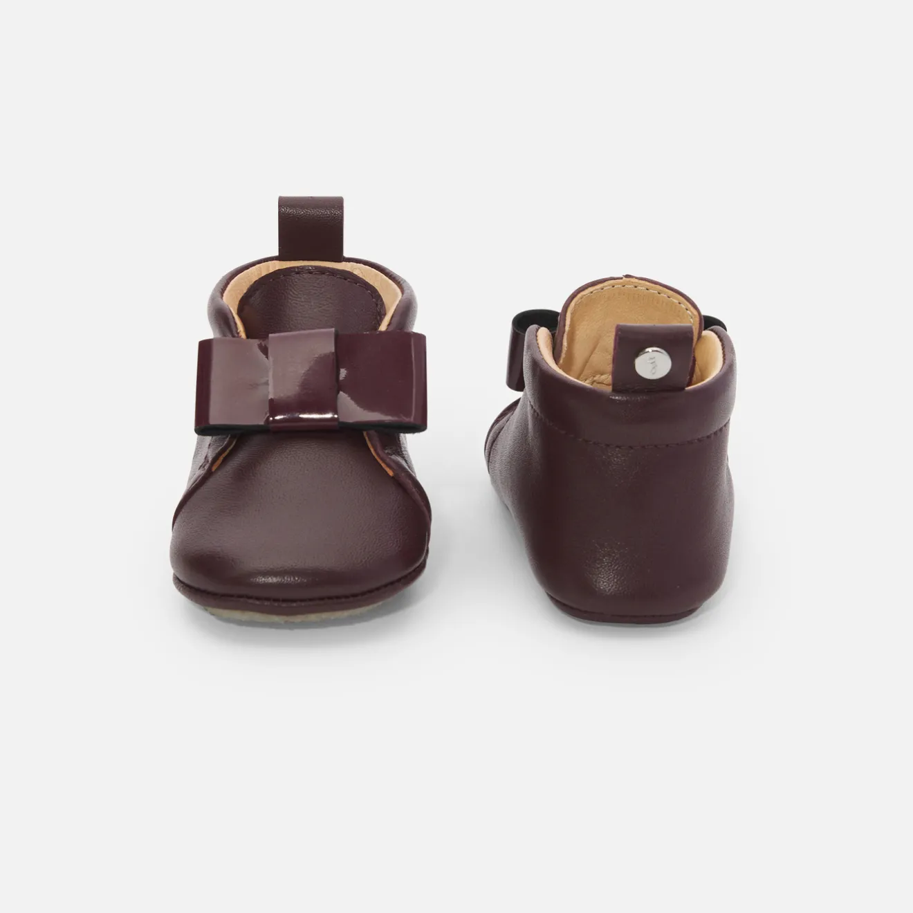 Jacadi Hausschuhe|Lederschühchen>Baby-Krabbelschuhe für Mädchen aus Leder BORDEAUX