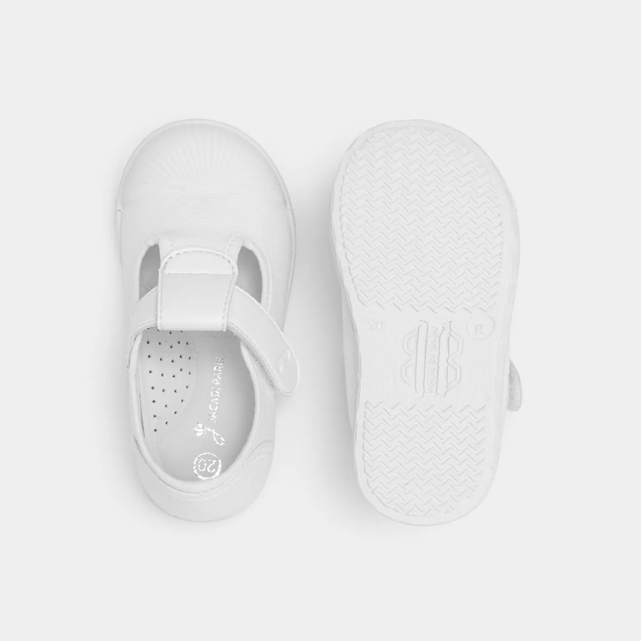 Jacadi Sandalen|Stoffschuhe>Baby-Sandalen aus Stoff für Mädchen JACADI WEISS