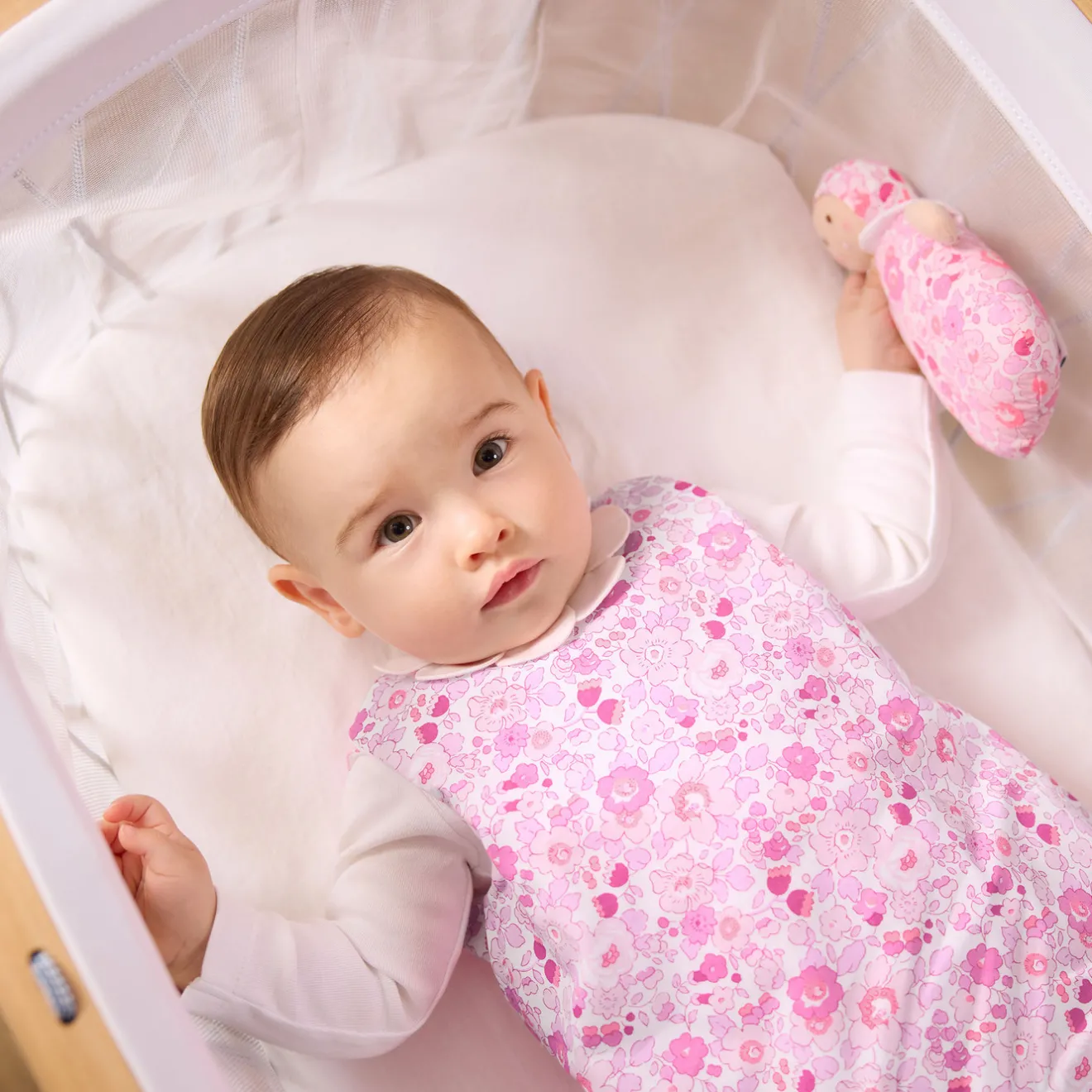 Jacadi Schlafsäcke Und Decken|Schlafsäcke & Decken>Babyschlafsack aus Liberty-Stoff 0–6 Monate ROSA/MEHRFARBIG