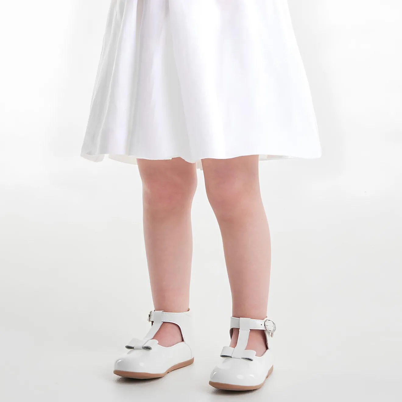 Jacadi Ballerinas & Riemchenschuhe|Schuhe>Baby-T-Riemchenschuhe aus Glattleder für Mädchen JACADI WEISS