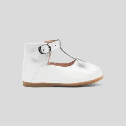 Jacadi Ballerinas & Riemchenschuhe|Schuhe>Baby-T-Riemchenschuhe aus Glattleder für Mädchen JACADI WEISS