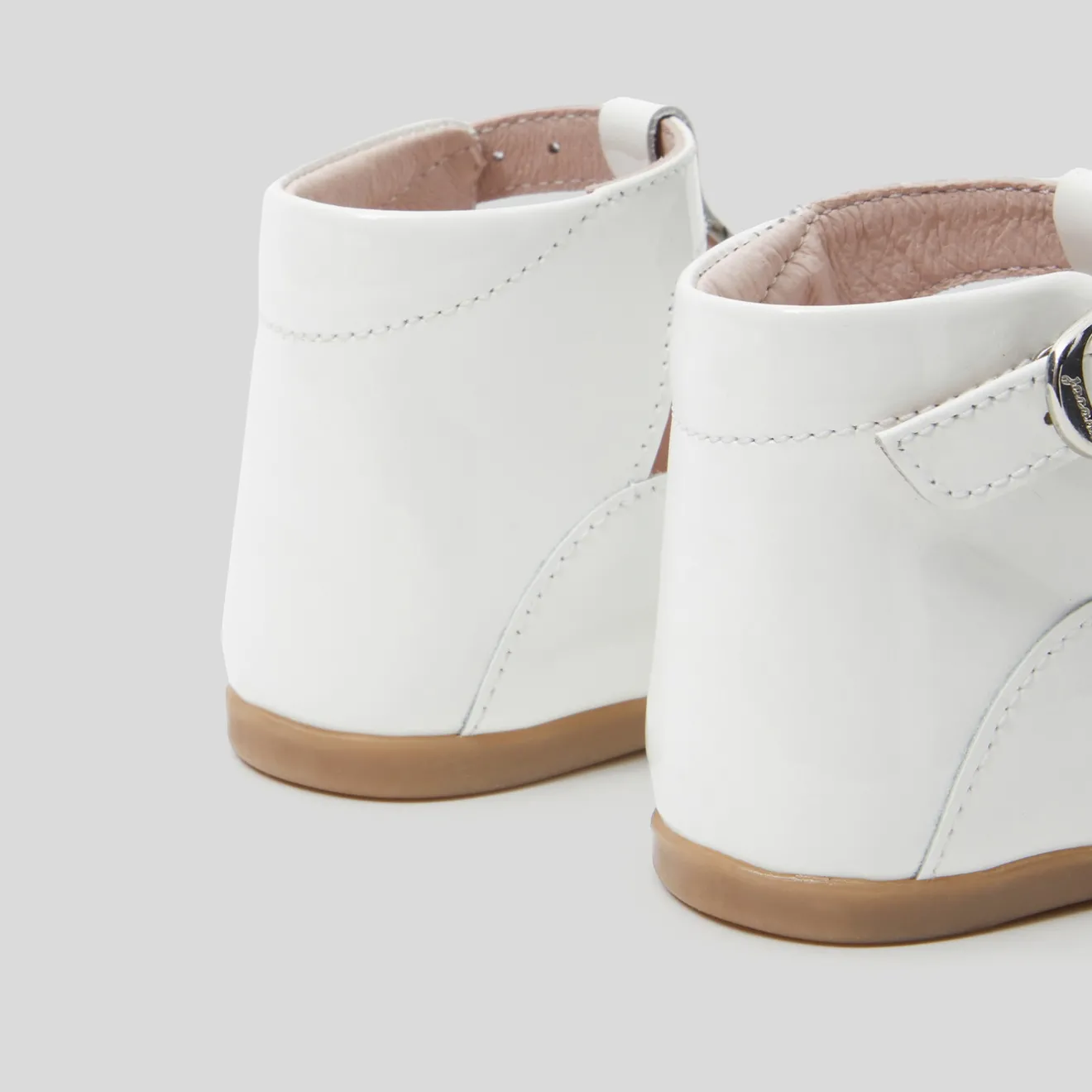 Jacadi Ballerinas & Riemchenschuhe|Schuhe>Baby-T-Riemchenschuhe aus Glattleder für Mädchen JACADI WEISS