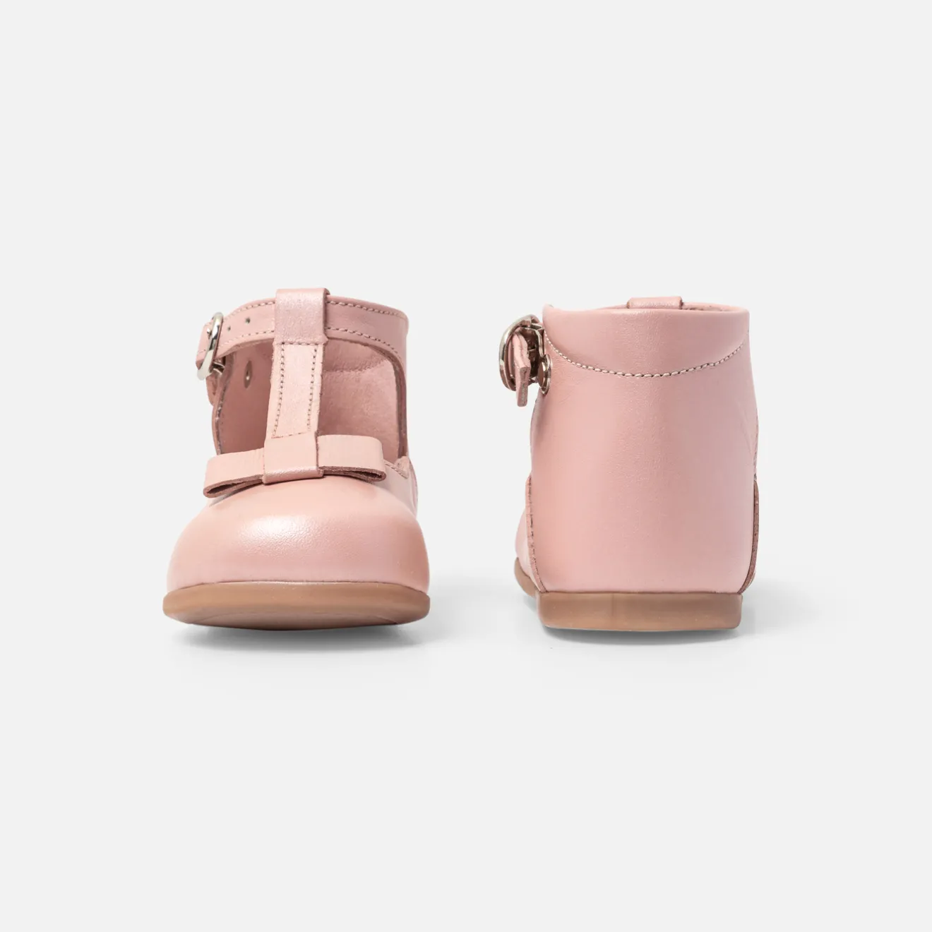 Jacadi Ballerinas & Riemchenschuhe>Baby-T-Riemchenschuhe aus Glattleder für Mädchen ROSA