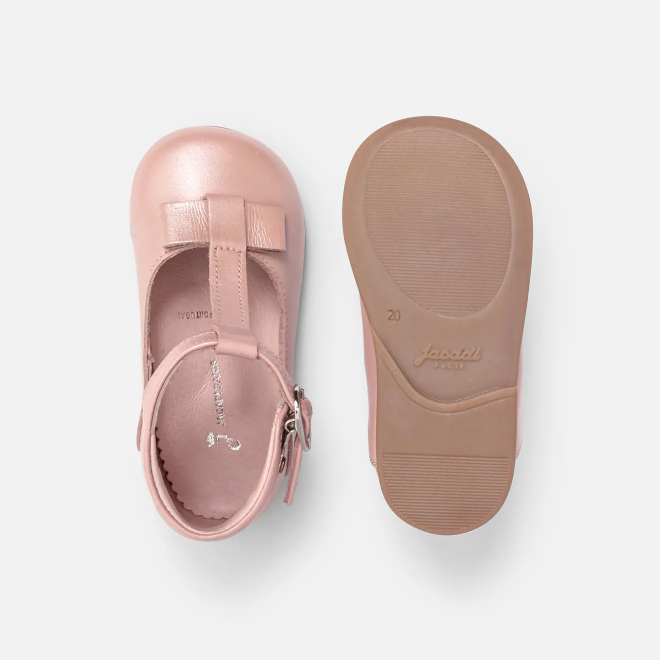 Jacadi Ballerinas & Riemchenschuhe>Baby-T-Riemchenschuhe aus Glattleder für Mädchen ROSA