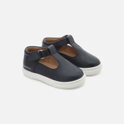 Jacadi Sandalen|Halbschuhe & Mokassins>Baby-T-Riemchenschuhe aus Glattleder für Jungen MARINEBLAU JACADI
