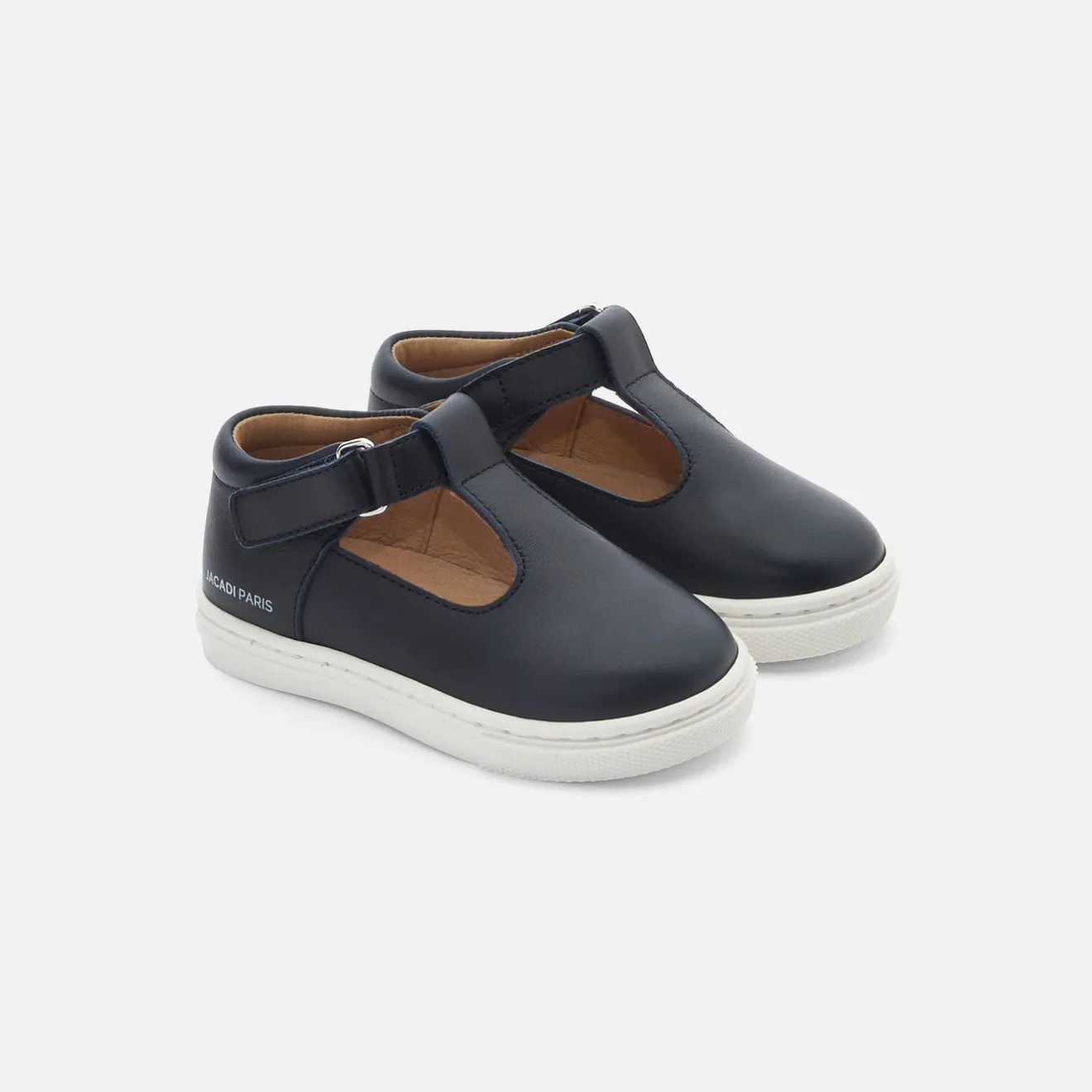 Jacadi Sandalen|Halbschuhe & Mokassins>Baby-T-Riemchenschuhe aus Glattleder für Jungen MARINEBLAU JACADI
