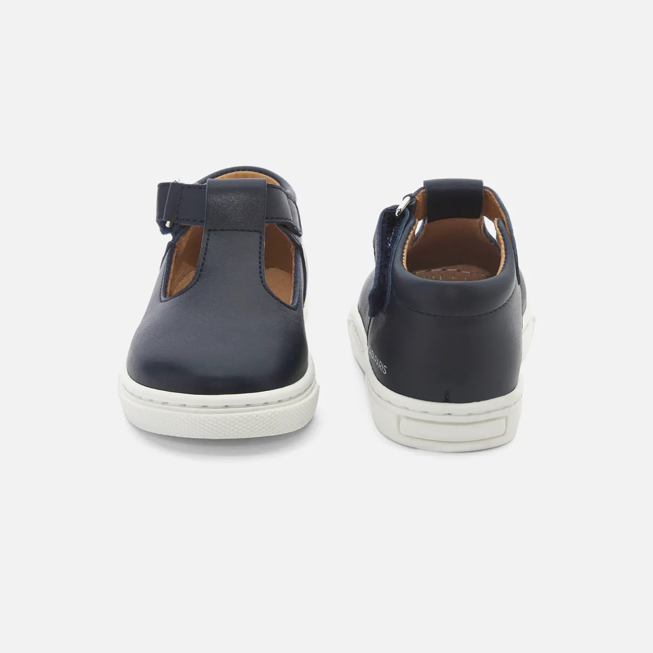 Jacadi Sandalen|Halbschuhe & Mokassins>Baby-T-Riemchenschuhe aus Glattleder für Jungen MARINEBLAU JACADI