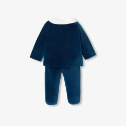 Jacadi Spieler, Latzhosen, Ensembles>Bequemes Ensemble aus Samt für Baby Jungen PETROLEUM