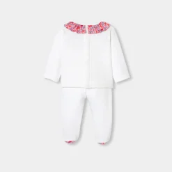 Jacadi Spieler, Latzhosen, Ensembles>Bequemes Ensemble für Baby Mädchen aus doppellagigem Jersey JACADI WEISS