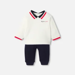 Jacadi Spieler, Latzhosen, Ensembles>Bequemes Ensemble für Baby Jungen WEISS/BLAU