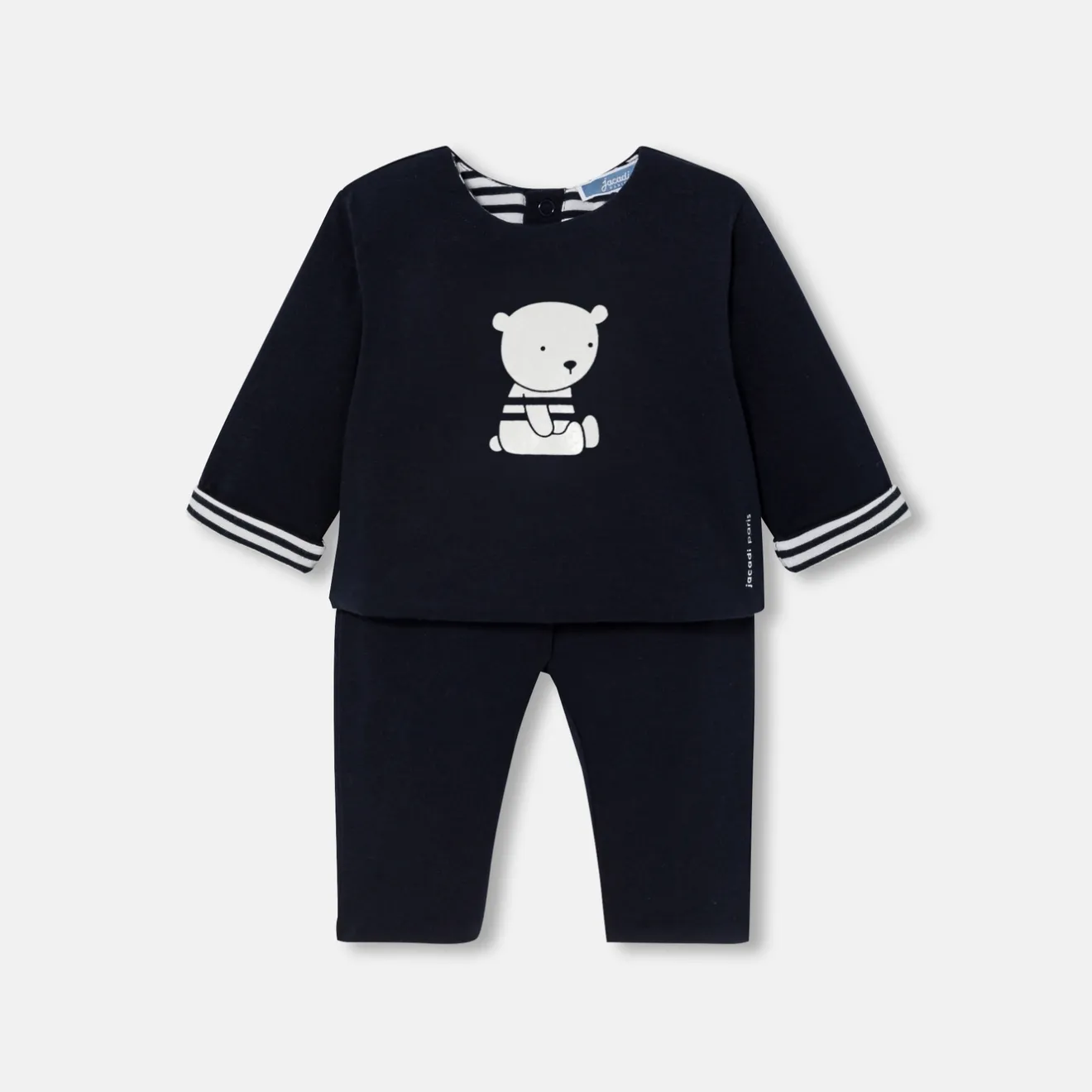Jacadi Spieler, Latzhosen, Ensembles>Bequemes Ensemble für Babys MARINEBLAU/ECRU