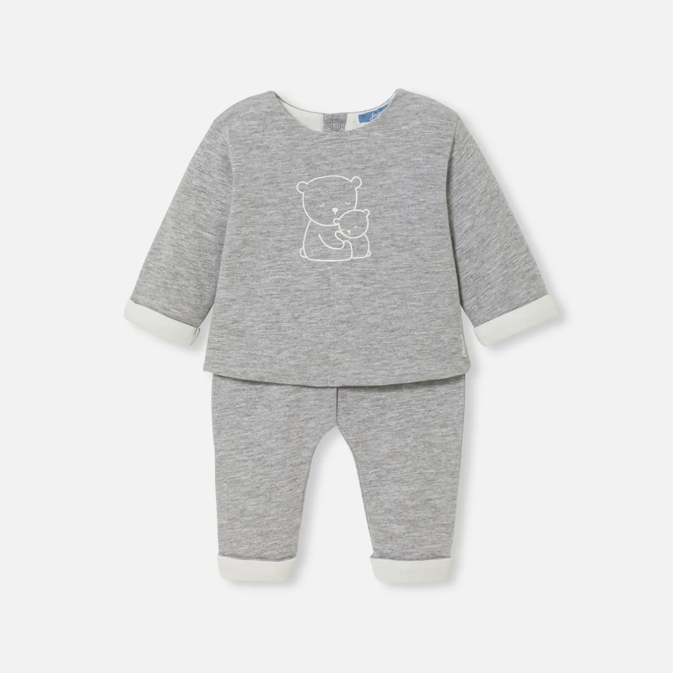 Jacadi Spieler, Latzhosen, Ensembles>Bequemes Ensemble für Babys aus Jersey GRAU MELIERT HELL JACADI