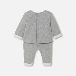 Jacadi Spieler, Latzhosen, Ensembles>Bequemes Ensemble für Babys aus Jersey GRAU MELIERT HELL JACADI