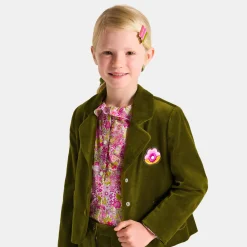 Jacadi Jacken & Mäntel>Blazer für Mädchen, aus glattem Samt GRÜN OLIVE