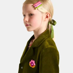 Jacadi Jacken & Mäntel>Blazer für Mädchen, aus glattem Samt GRÜN OLIVE