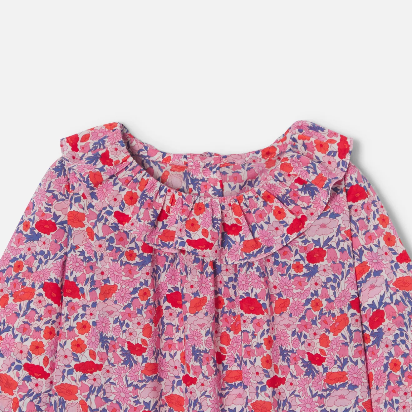 Jacadi Blusen, T-Shirts, Langarmshirts>Bluse aus Liberty-Stoff für Baby Mädchen ROSA/MEHRFARBIG