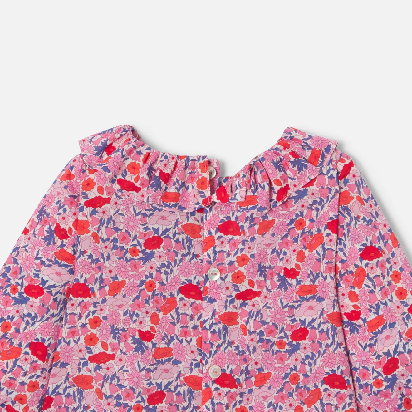 Jacadi Blusen, T-Shirts, Langarmshirts>Bluse aus Liberty-Stoff für Baby Mädchen ROSA/MEHRFARBIG