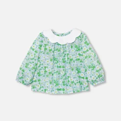 Jacadi Blusen>Bluse aus Libertystoff Kleinkind Mädchen WEISS/MEHRFARBIG