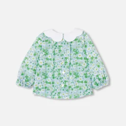 Jacadi Blusen>Bluse aus Libertystoff Kleinkind Mädchen WEISS/MEHRFARBIG