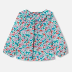 Jacadi Blusen>Bluse aus Libertystoff Kleinkind Mädchen WEISS/MEHRFARBIG