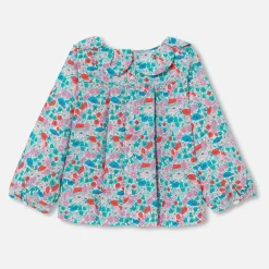 Jacadi Blusen>Bluse aus Libertystoff Kleinkind Mädchen WEISS/MEHRFARBIG