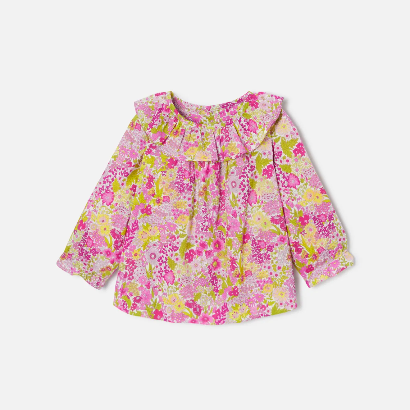 Jacadi Blusen>Bluse aus Libertystoff Kleinkind Mädchen WEISS/MEHRFARBIG