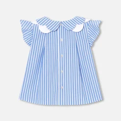 Jacadi Blusen>Bluse aus Popeline Kleinkind Mädchen WEISS/BLAU