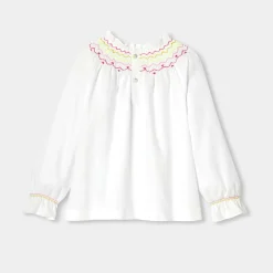 Jacadi Blusen>Bluse für Mädchen aus Flanell JACADI WEISS