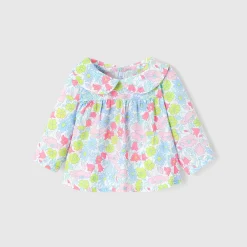Jacadi Babyspielzeug, Plüschtiere & Schnuffeltücher|Kuscheltiere & Schnuffeltücher>Bluse fürs Häschen-Plüschtier, großes Modell WEISS/MEHRFARBIG