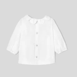 Jacadi Blusen, T-Shirts, Langarmshirts>Bluse mit Blütenblattkragen für Mädchen JACADI WEISS