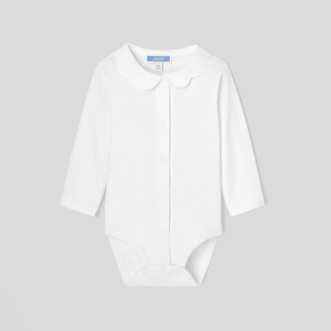 Jacadi Bodies>Body für Mädchen mit Feston-Kragen JACADI WEISS