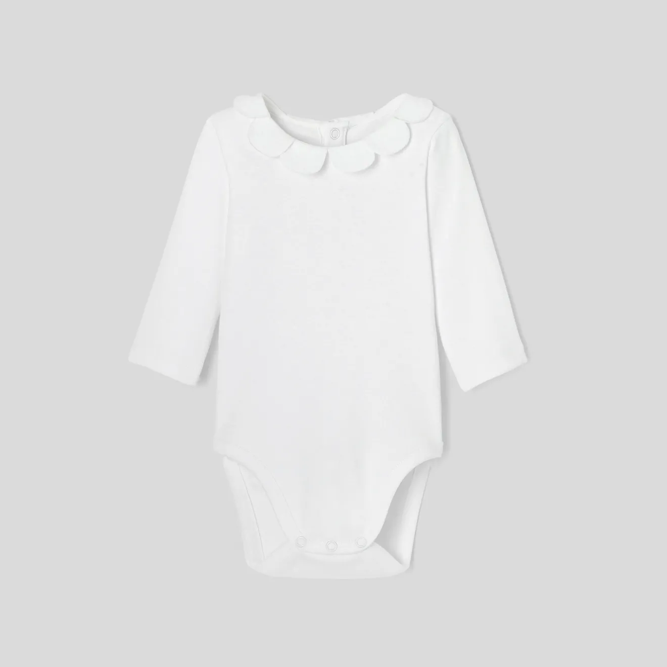 Jacadi Bodies>Body mit Blütenblattkragen für Mädchen JACADI WEISS