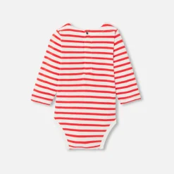 Jacadi Bodies>Body mit langen Ärmeln für Baby WEISS/ROT