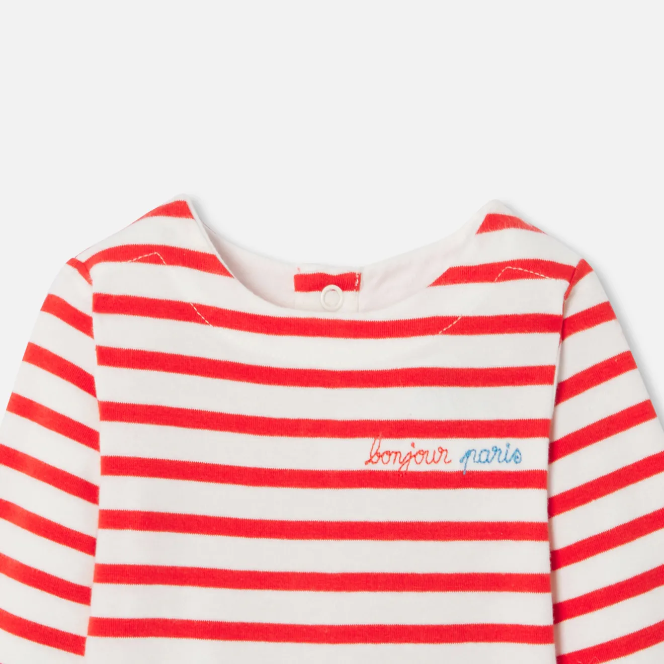 Jacadi Bodies>Body mit langen Ärmeln für Baby WEISS/ROT
